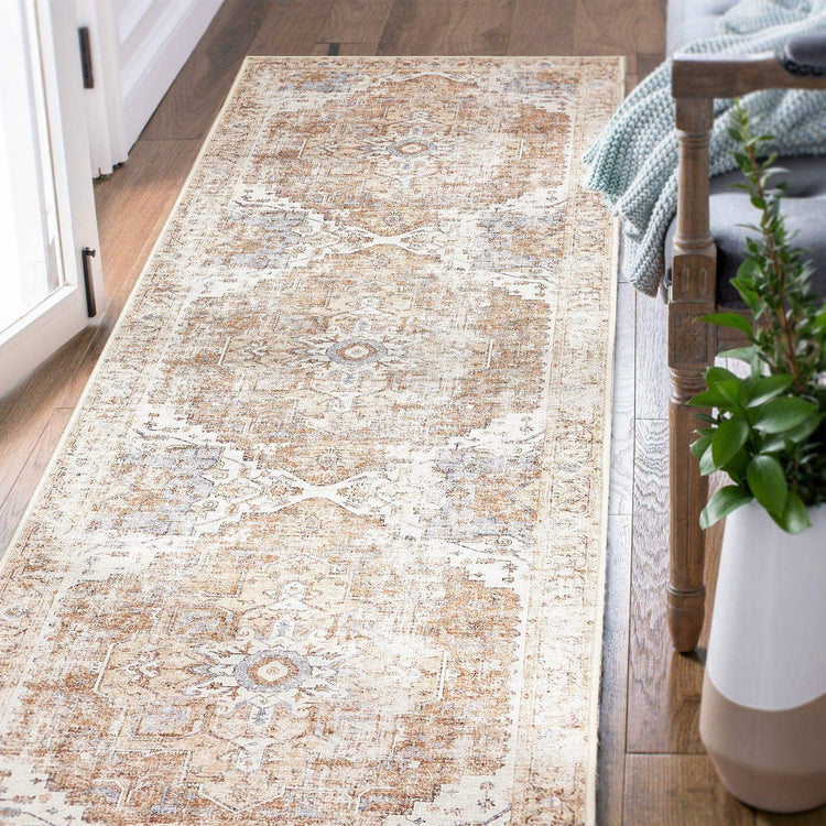 Mist-Toned Persian Bloom Rug - Jinchan Home