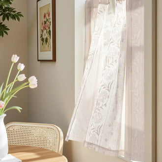 
                    
                      Rod Pocket Vintage Ditsy Floral & Vine Kitchen Curtains - Jinchan Home
                    
                  