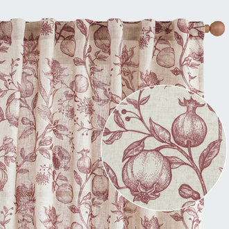 
                    
                      Vintage Pomegranate Botanical Curtains - Jinchan Home
                    
                  