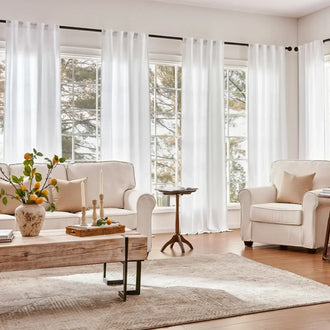 
                    
                      Solid Linen Blend Lined Curtains - Jinchan Home
                    
                  