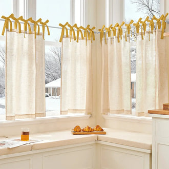 
                    
                      DIY Colorblock Linen-Blend Kitchen Curtains - Jinchan Home
                    
                  