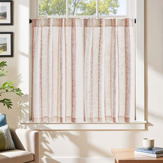 
                    
                      Boho Geometric Stripe Embroidered Kitchen Curtains - Jinchan Home
                    
                  