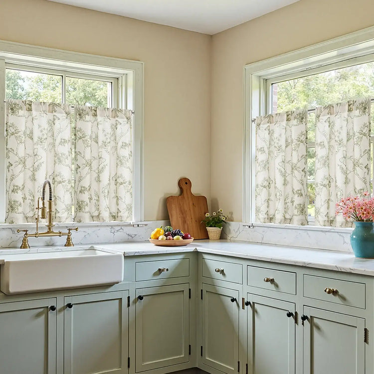 Vintage Garden Butterfly & Dragonfly Sheer Curtains - Jinchan Home