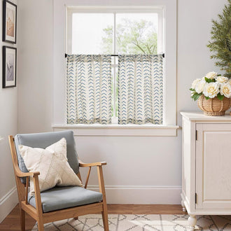 
                    
                      Boho Herringbone Kitchen Curtains - Jinchan Home
                    
                  