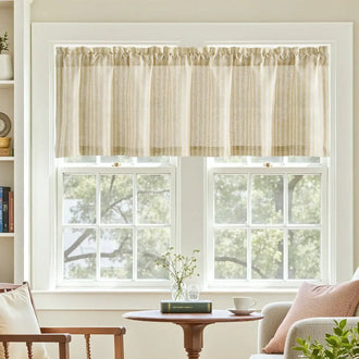 
                    
                      Linen Vertical Stripe Valance - Jinchan Home
                    
                  