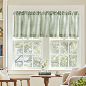 
                    
                      Linen Vertical Stripe Valance - Jinchan Home
                    
                  
