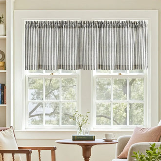 
                    
                      Linen Vertical Stripe Valance - Jinchan Home
                    
                  