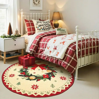 Christmas Jingle Wreaths Rug - Jinchan Home