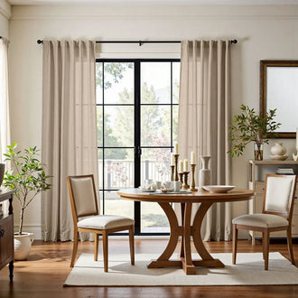
                    
                      Solid Linen-Blend 3-in-1 Curtains - Jinchan Home
                    
                  
