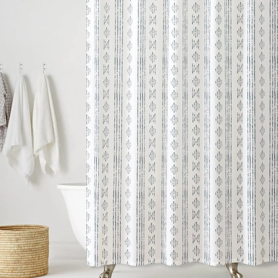 Geometric Totem Vertical Stripe Shower Curtain - Jinchan Home
