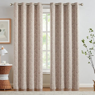 
                    
                      Geometric Leaf Pattern Curtains - Jinchan Home
                    
                  