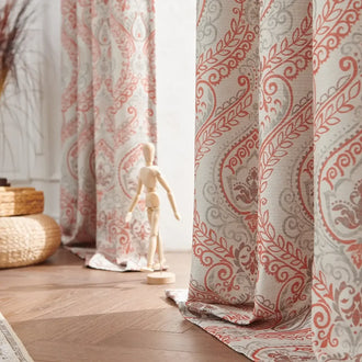 
                    
                      Paisley Pattern Faux Linen Curtains - Jinchan Home
                    
                  