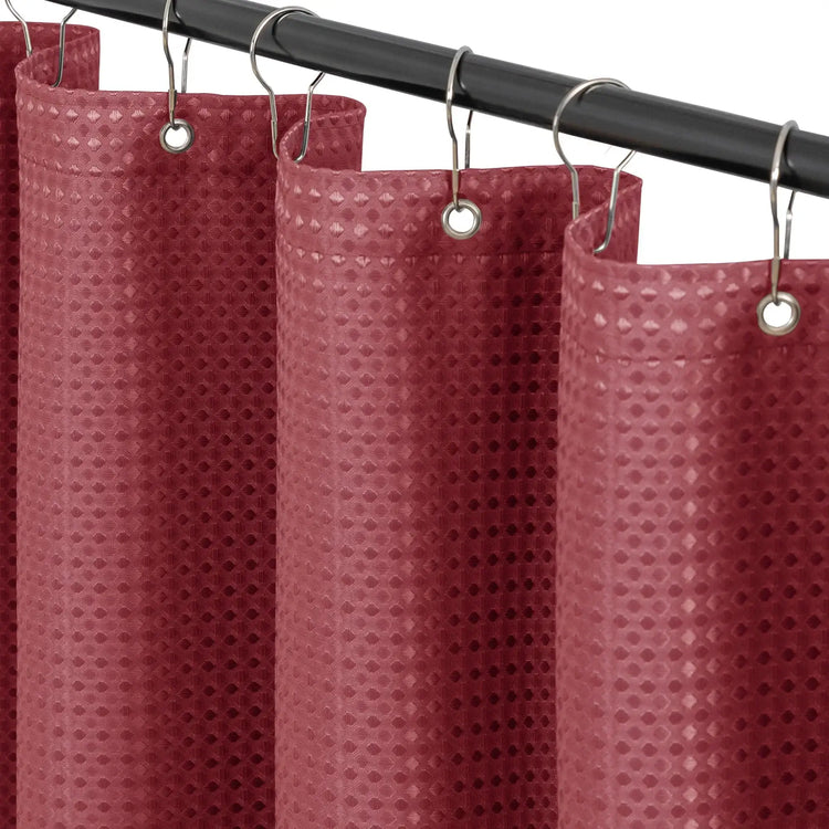 Waffle Weave Grommet Top Shower Curtain - Jinchan Home