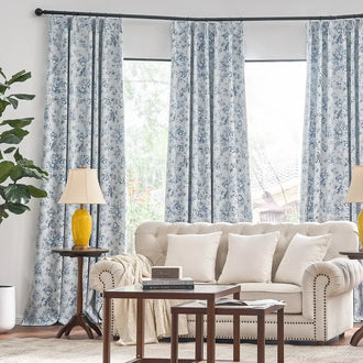 
                    
                      Botanical Birds Jouy Curtains - Jinchan Home
                    
                  