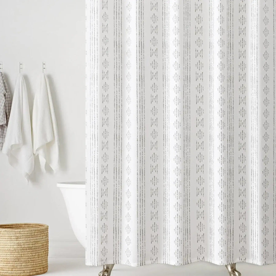 Geometric Totem Vertical Stripe Shower Curtain - Jinchan Home