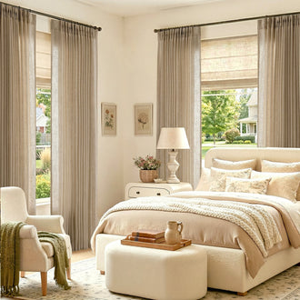 
                    
                      Pinch Pleat Linen Blend Curtains - Jinchan Home
                    
                  