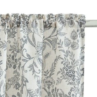 
                    
                      Vintage Scrollwork Floral Linen Kitchen Curtains - Jinchan Home
                    
                  
