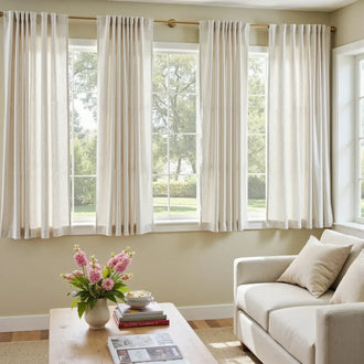 
                    
                      Solid Linen Blend Lined Curtains - Jinchan Home
                    
                  