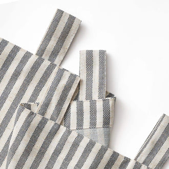 
                    
                      Striped Tab Top Linen Kitchen Curtains - Jinchan Home
                    
                  