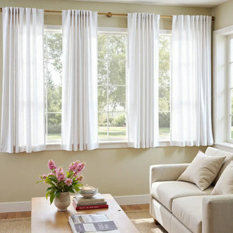 
                    
                      Solid Linen Blend Lined Curtains - Jinchan Home
                    
                  
