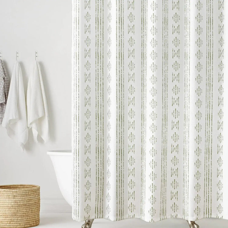 Geometric Totem Vertical Stripe Shower Curtain - Jinchan Home