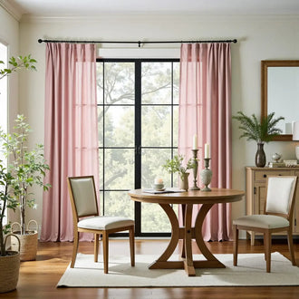 
                    
                      Solid Linen-Blend 3-in-1 Curtains - Jinchan Home
                    
                  