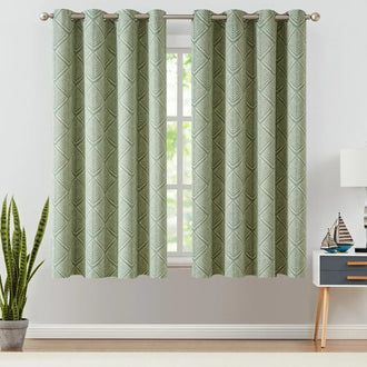 
                    
                      Geometric Leaf Pattern Curtains - Jinchan Home
                    
                  