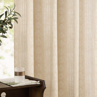 
                    
                      Boho Geometric Vertical Stripe Linen Curtains - Jinchan Home
                    
                  