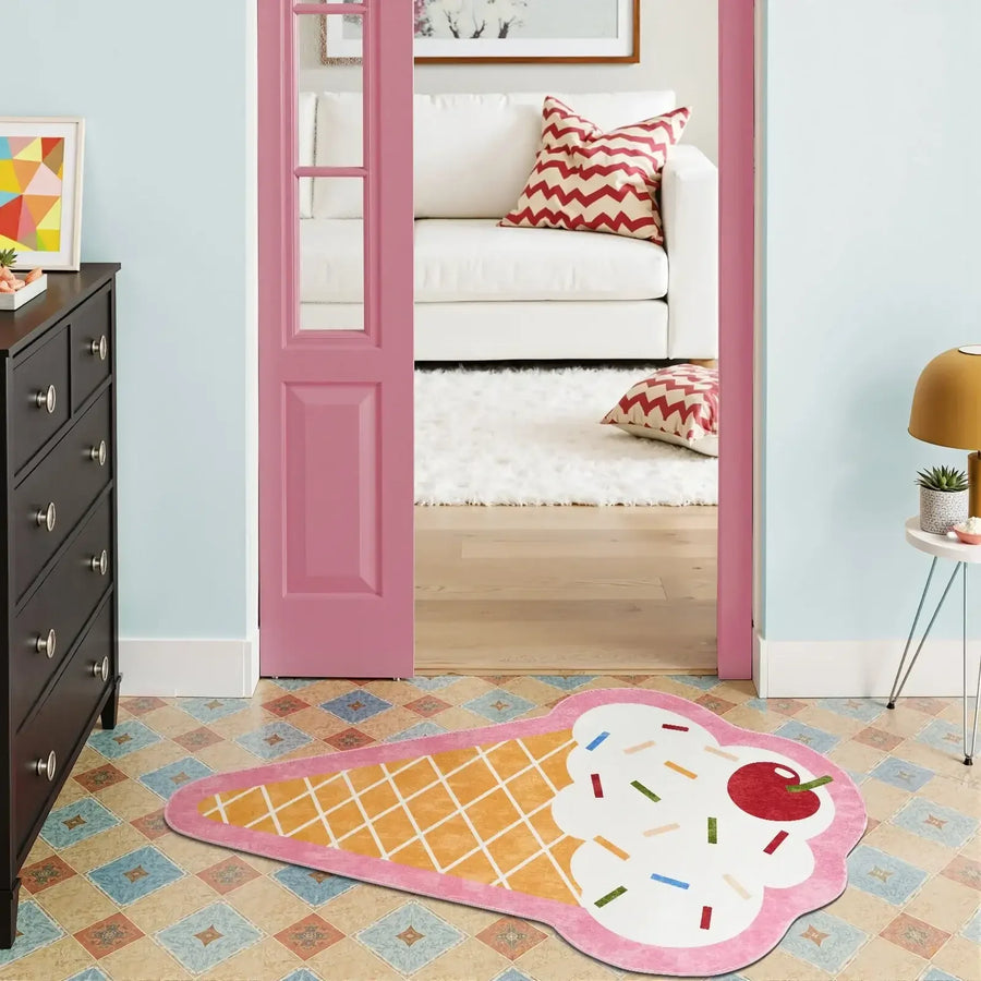 Ice Cream Shaped Kids Rug & Playroom Mat - Jinchan Home