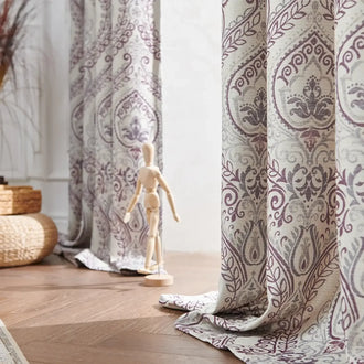 
                    
                      Paisley Pattern Faux Linen Curtains - Jinchan Home
                    
                  