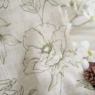 
                    
                      Floral Linen Curtains - Jinchan Home
                    
                  