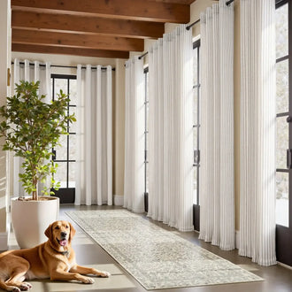 
                    
                      Fine-Striped Linen Blend Grommet Curtains - Jinchan Home
                    
                  