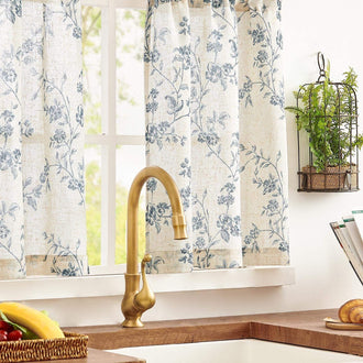 
                    
                      Bloom Vine Rod Pocket Kitchen Curtains - Jinchan Home
                    
                  