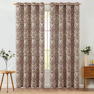 
                    
                      Baroque Damask Linen-Blend Grommet Curtains - Jinchan Home
                    
                  