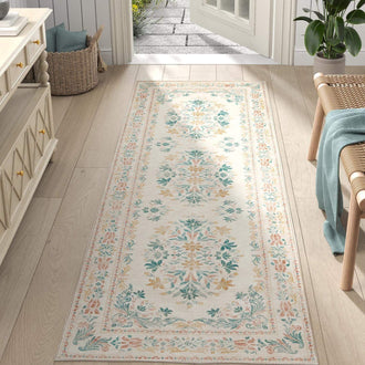 
                    
                      Soft Vintage Acanthus Floral Scrollwork Rug - Jinchan Home
                    
                  