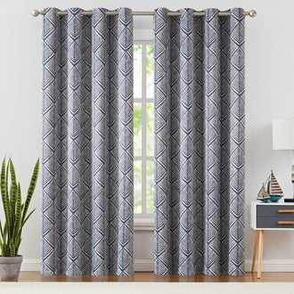 
                    
                      Geometric Leaf Pattern Curtains - Jinchan Home
                    
                  