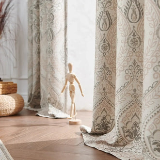 
                    
                      Paisley Pattern Faux Linen Curtains - Jinchan Home
                    
                  