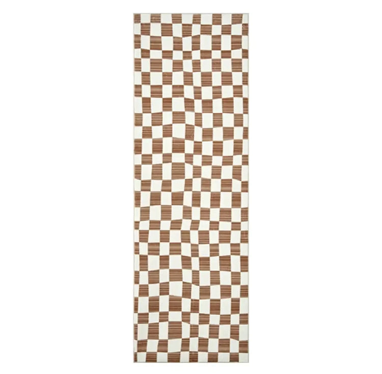 Modern Checkered Geometric Area Rug - Jinchan Home