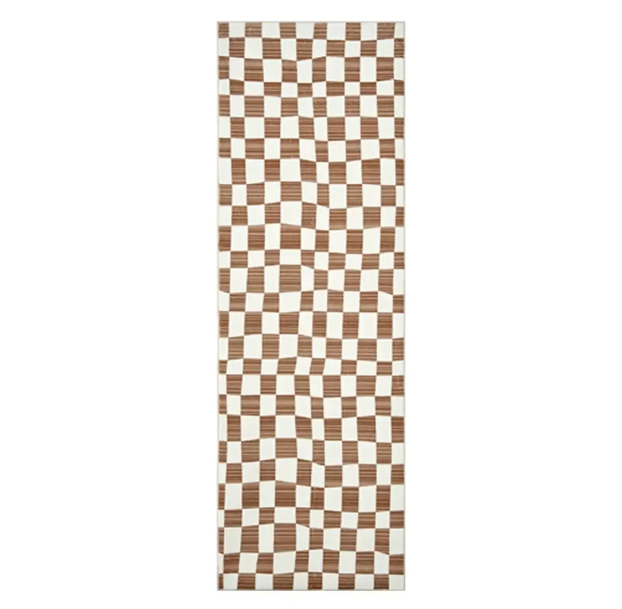 Modern Checkered Geometric Area Rug - Jinchan Home