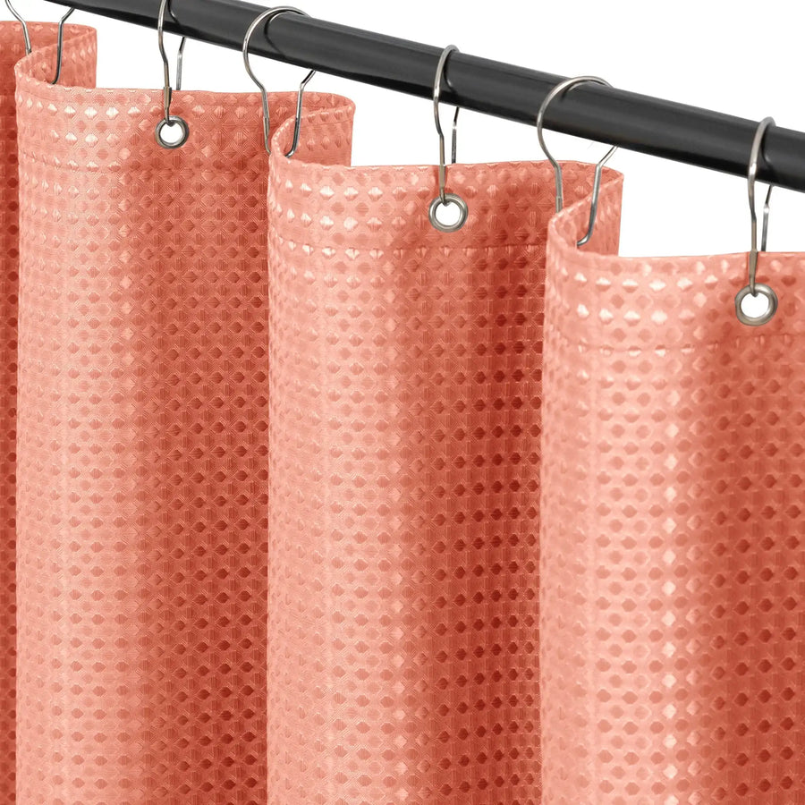 Waffle Weave Grommet Top Shower Curtain - Jinchan Home