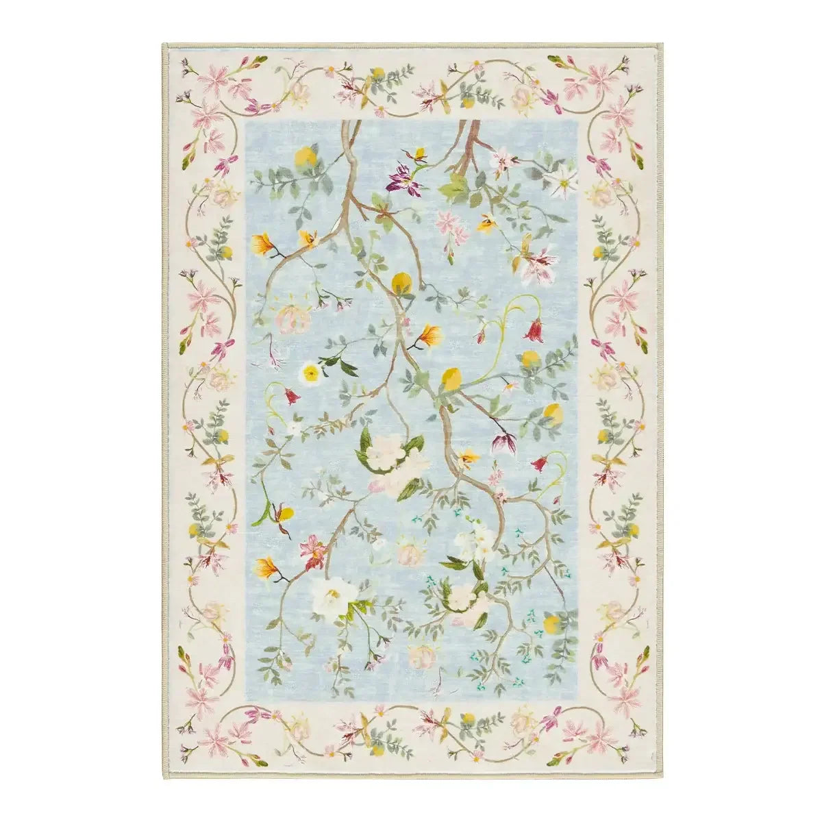 Floral Vine Rug - Botanical Garden Area Rug | Jinchan Home