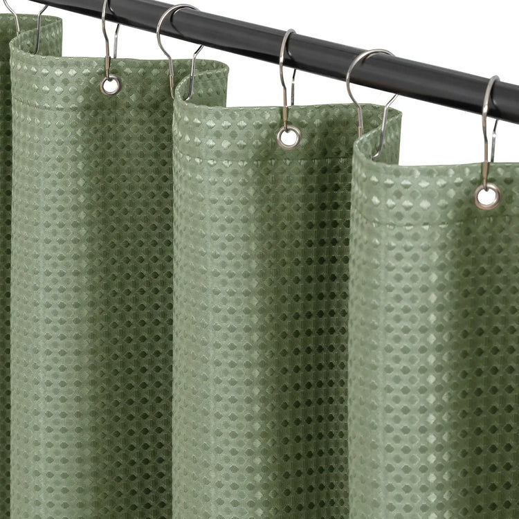 Waffle Weave Grommet Top Shower Curtain - Jinchan Home