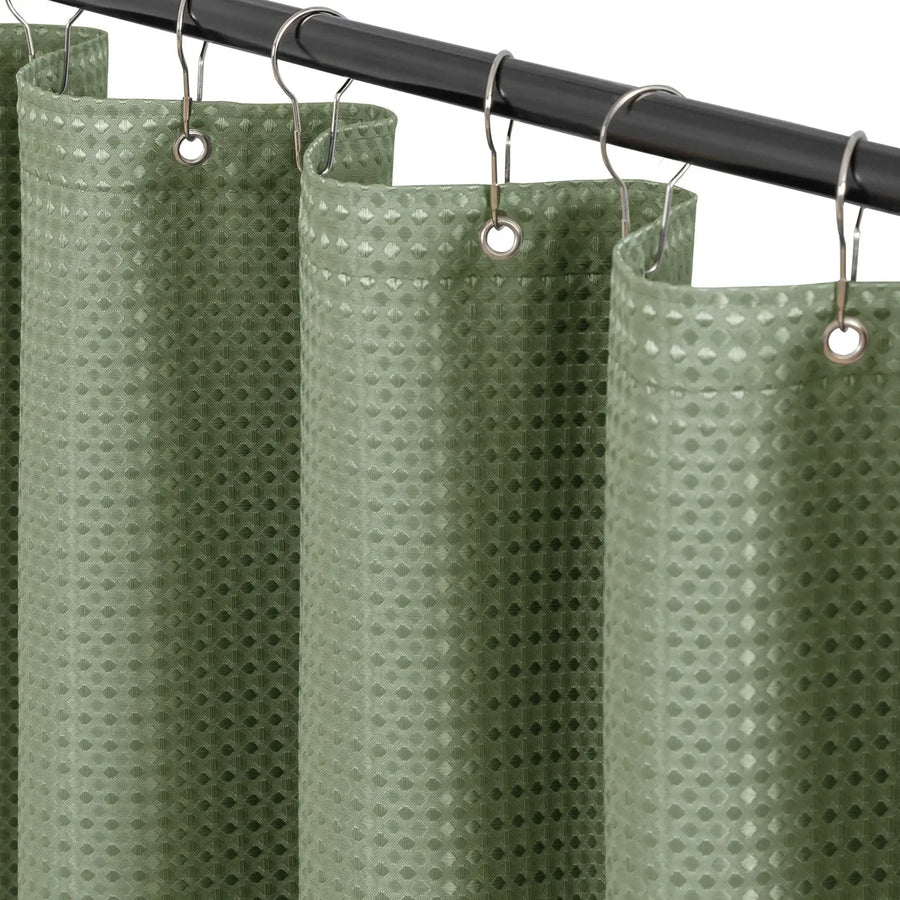 Waffle Weave Grommet Top Shower Curtain - Jinchan Home
