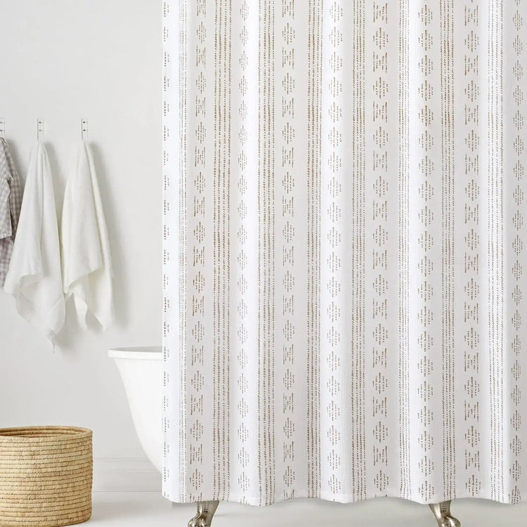 Geometric Totem Vertical Stripe Shower Curtain - Jinchan Home