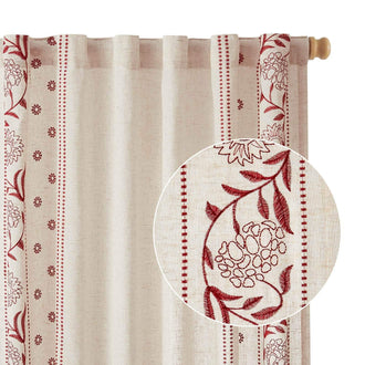 
                    
                      Hydrangea Embroidered Linen Curtains - Jinchan Home
                    
                  