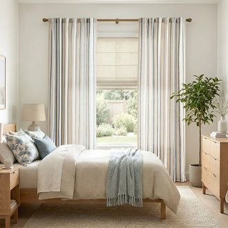 
                    
                      Shadow Stripe Linen Blend Curtains - Jinchan Home
                    
                  