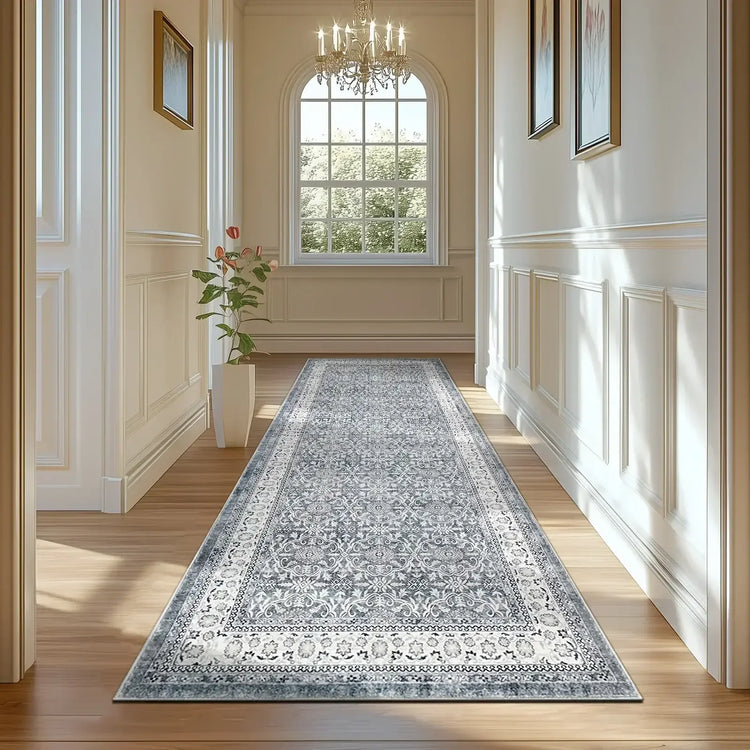 All Over Floral Pattern Vintage Persian Medallion Rug - Jinchan Home