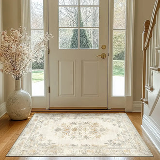 
                    
                      Soft Vintage Acanthus Floral Scrollwork Rug - Jinchan Home
                    
                  