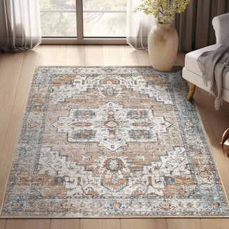 
                    
                      Vintage Persian-Style Distressed Area Rug - Jinchan Home
                    
                  