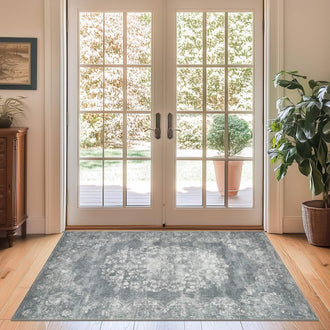 
                    
                      Antique Distressed Medallion Area Rug - Jinchan Home
                    
                  